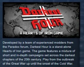 Darkest Hour: A Hearts of Iron GameSTEAM KEY ЛИЦЕНЗИЯ