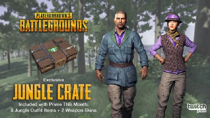 TWITCH PRIME PUBG 3 SETS Crates✅JUNGLE+PILOT+GUNSLINGER