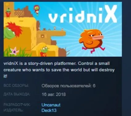 vridniX 💎 STEAM KEY REGION FREE GLOBAL