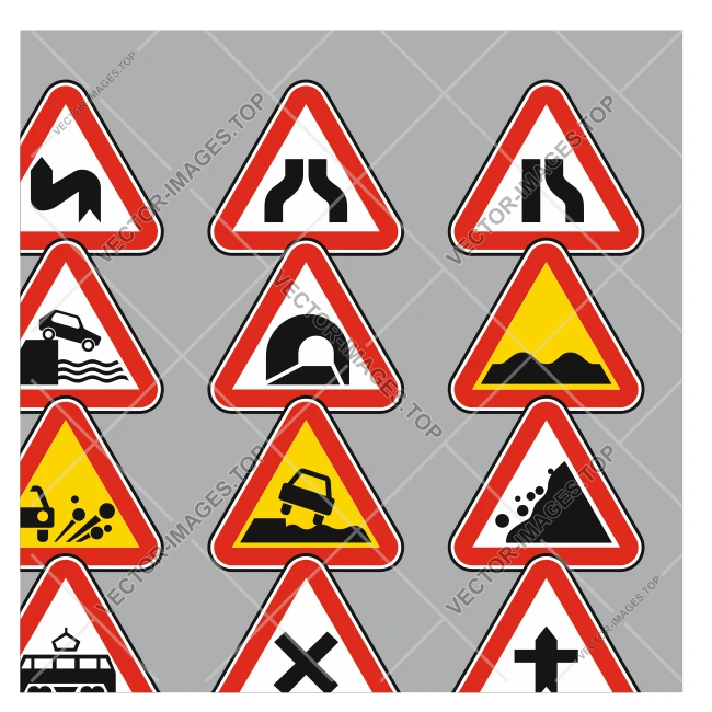 Road signs of Ukraine 2019, Vector image (vinyl-ready)