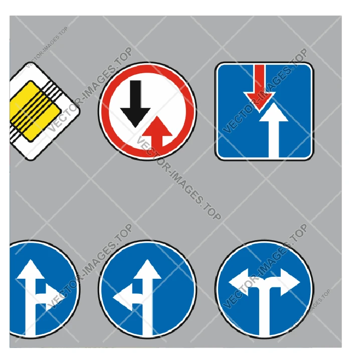 Road Signs of Ukraine - Mandatory, Vector image