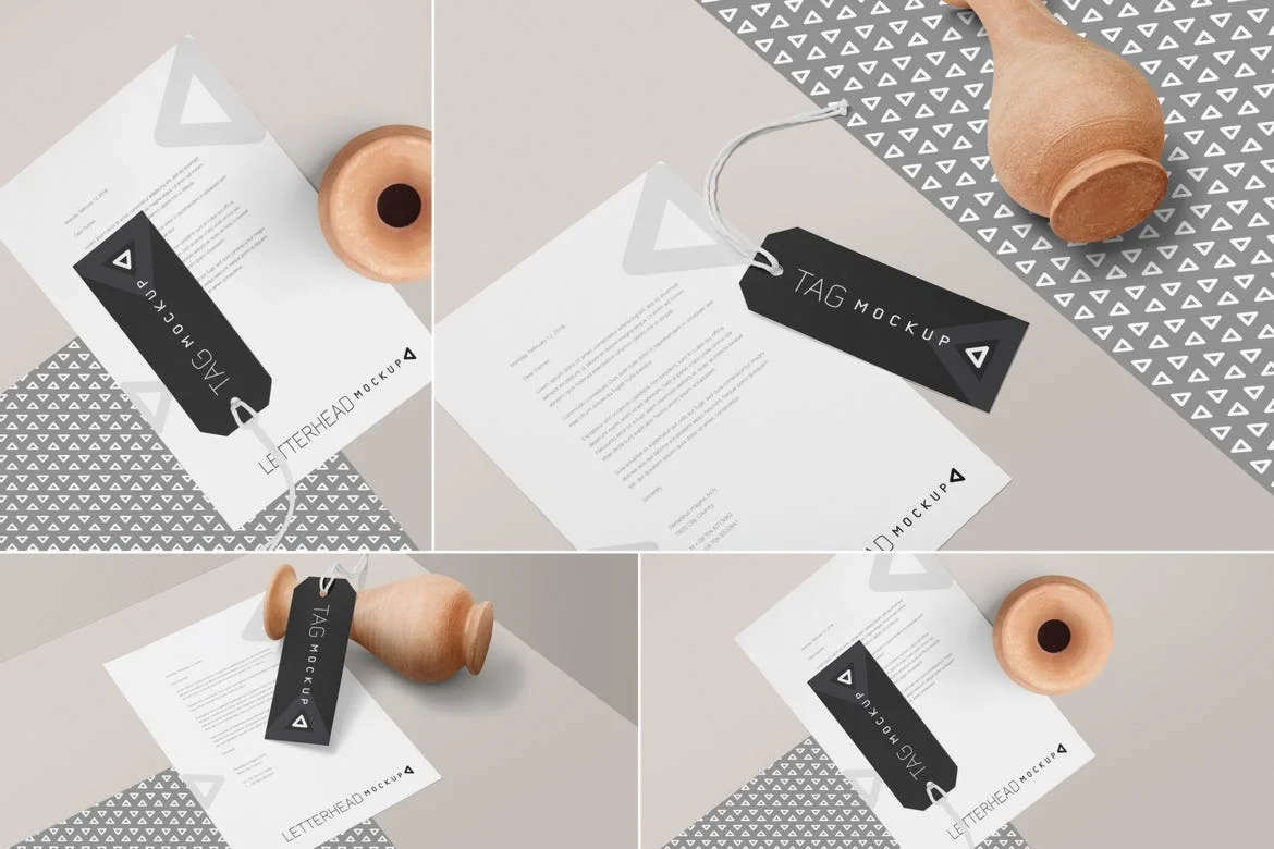 Letterhead & Tag Mockups