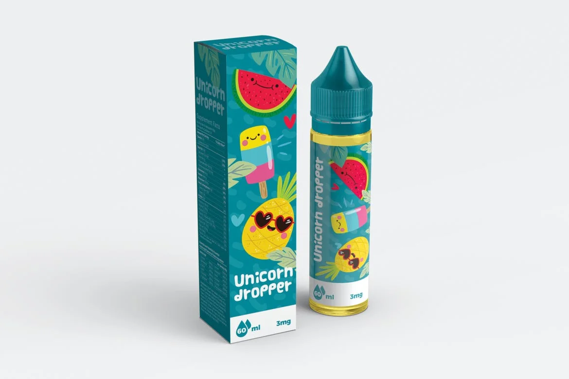 Vape / Unicorn Dropper Bottle MockUp
