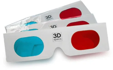 3D анаглифные очки (3 пары)