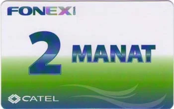 Карта оплаты Fonex номиналом 2 маната