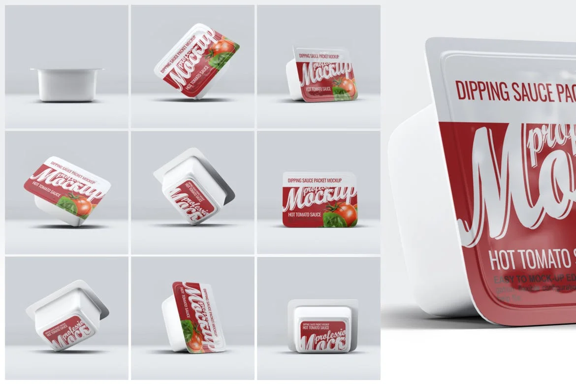 Dipping Sauce Packet Mock-Up