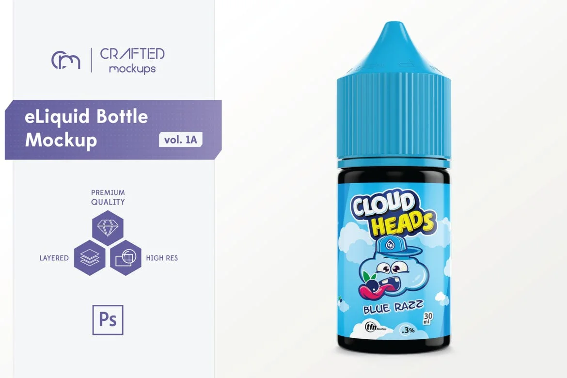 eLiquid Bottle Mockup v. 1A