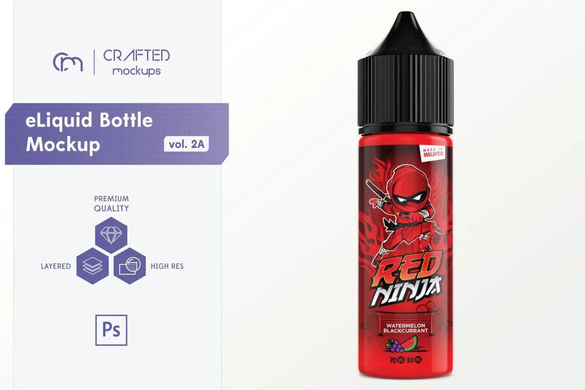 eLiquid Bottle Mockup v. 2A