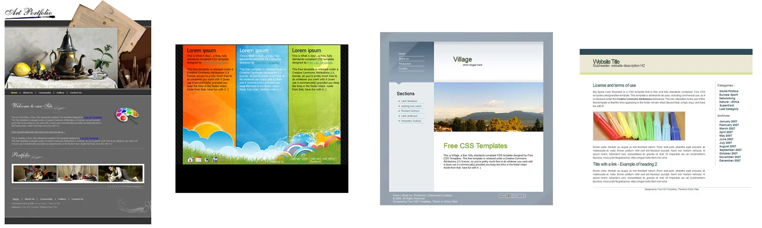 99 Красивых HTML шаблонов