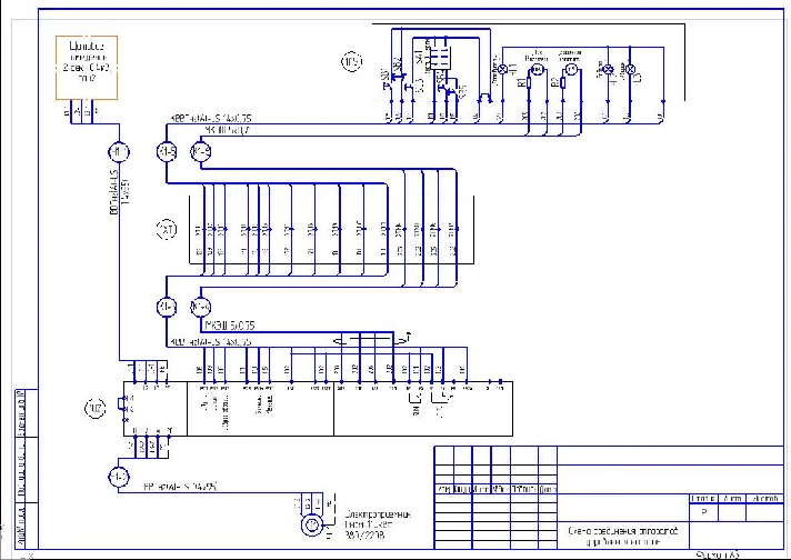 The scheme of turning on of the pump via the frequency