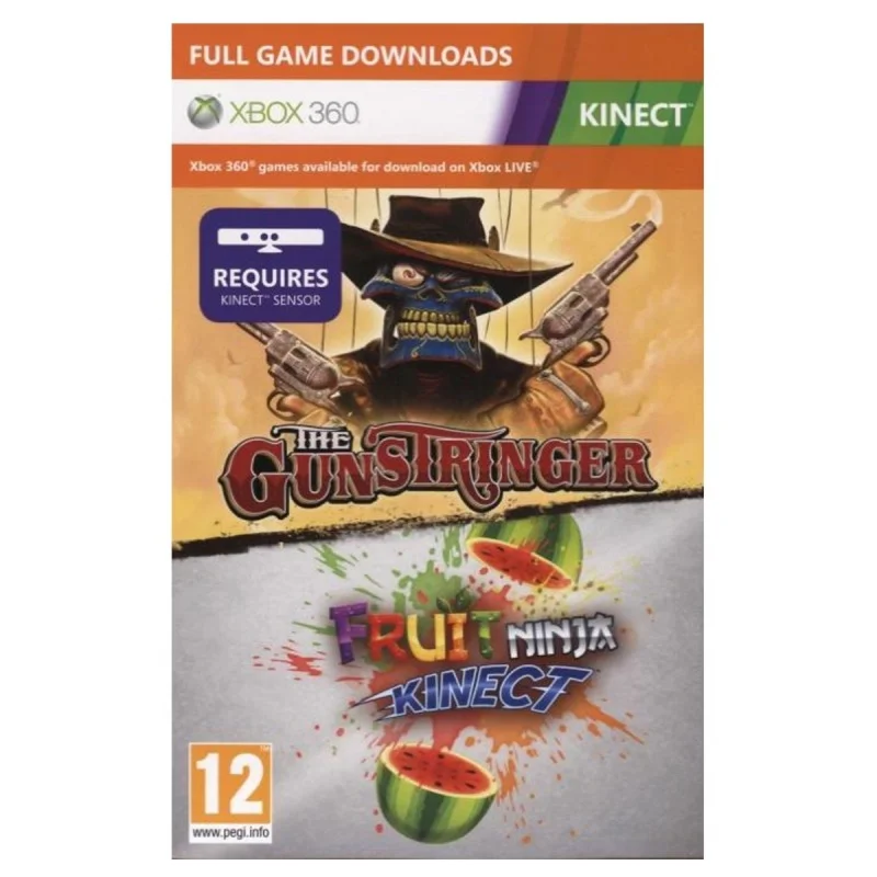 Xbox 360 | Gunstringer + Fruit Ninja Kinect | TRANSFER