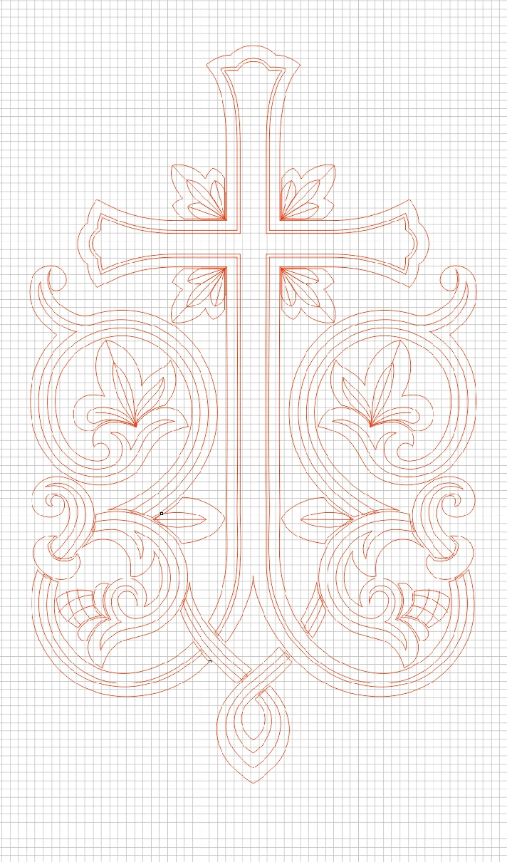 Cross_2 (vector for CNC machine)