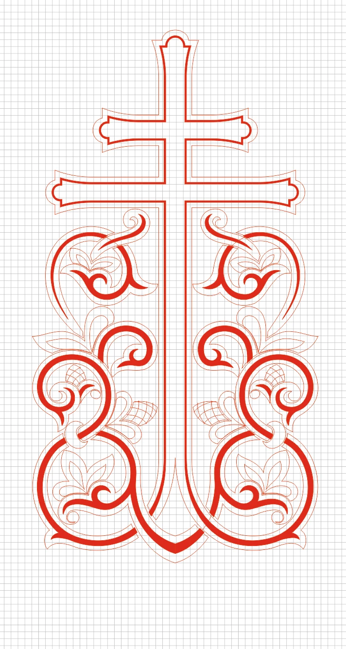 Cross_3 (vector for CNC machine)