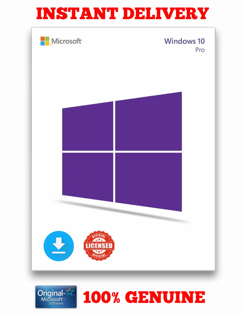 Лицензионный ключ Windows 10 Pro Professional Подлинный