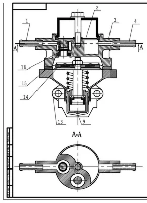 Чертеж топливного насоса диафрагменного типа