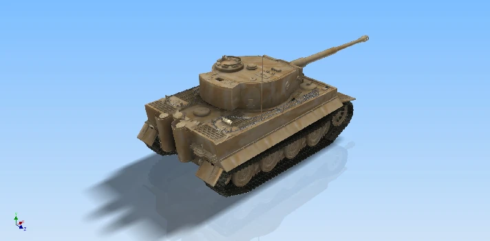 3D model Tank Tiger 1 scale 1to16 scale Autodesk Invent