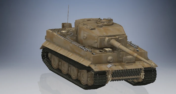 3D model Tank Tiger 1 scale 1to16 scale Autodesk Invent