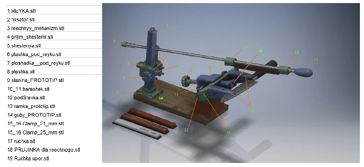 3D model, Chucha-LIGHT Grinding Machine for KNIVES