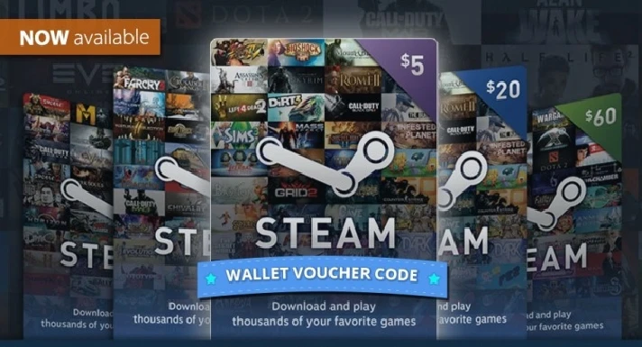 STEAM WALLET GIFT CARD 3.7 USD (US $) NO RUSSIA