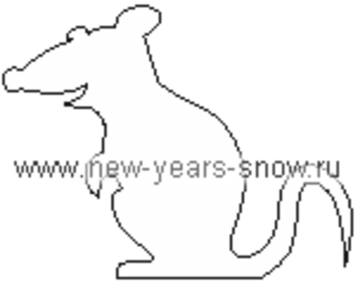 Stencil of a rat 1 (symbol of 2020)