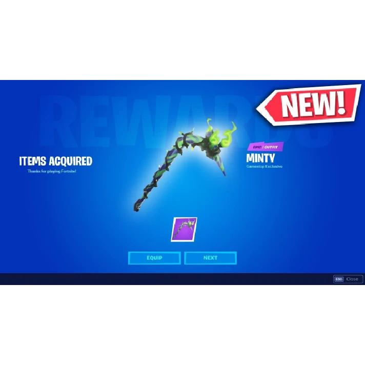 MERRY MINT PICK AXE / MINTY AXE / FORTNITE / PRESENT