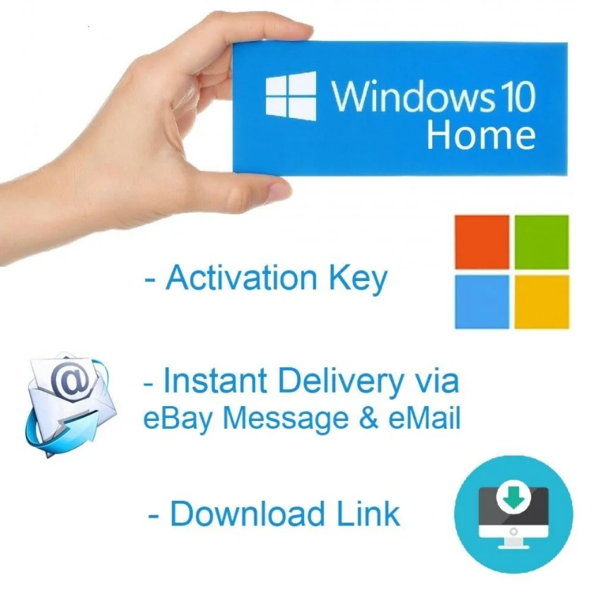 Microsoft Win­dows 10 HOME KEY 32-64 Bit