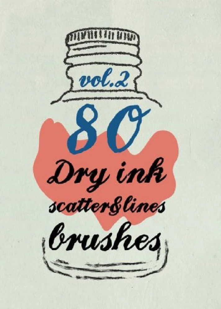 Dry Ink Brushes for Adobe Illustrator vol.2