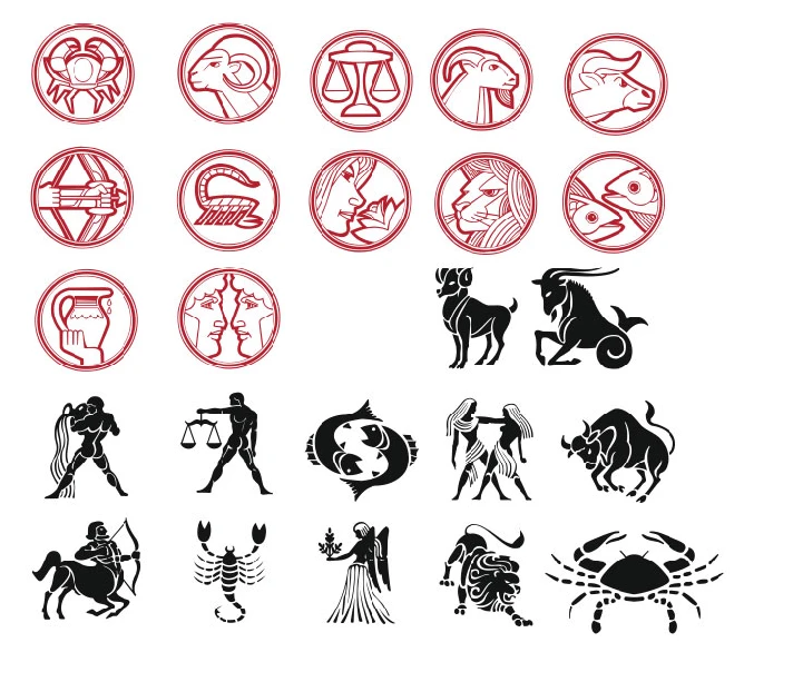 Signs of the zodiac vector clipart