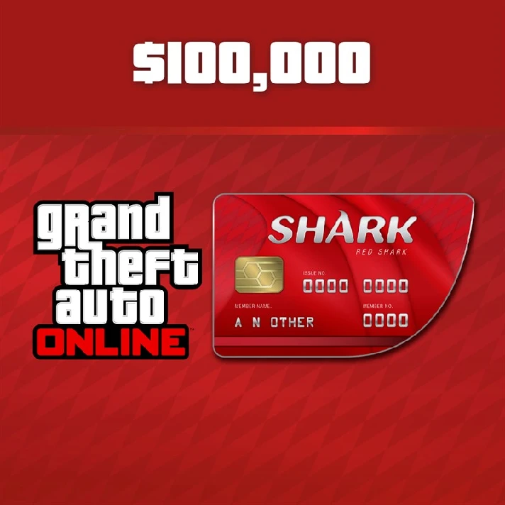 GTA5 - Red Shark Cash Card 100,000 dollars (PSN) UK