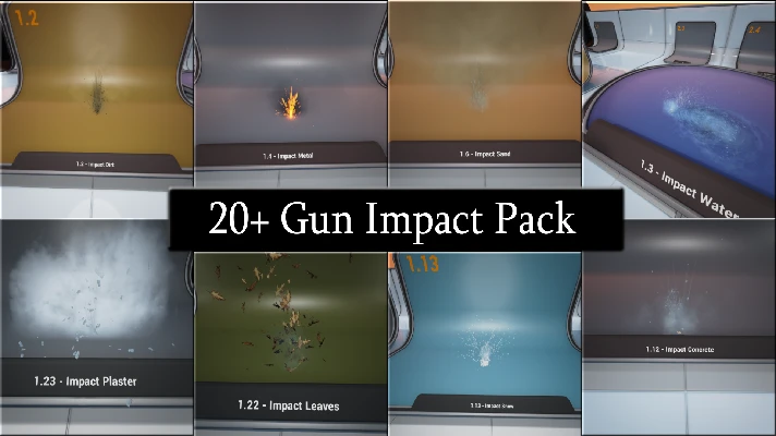 20+ Gun Impact Particles UE4