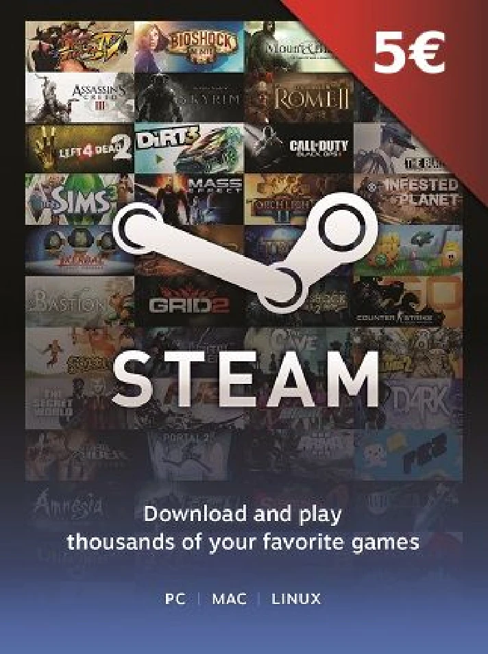 STEAM WALLET 5 € EUR GIFT CARD 💶 | + GIFT 🎁