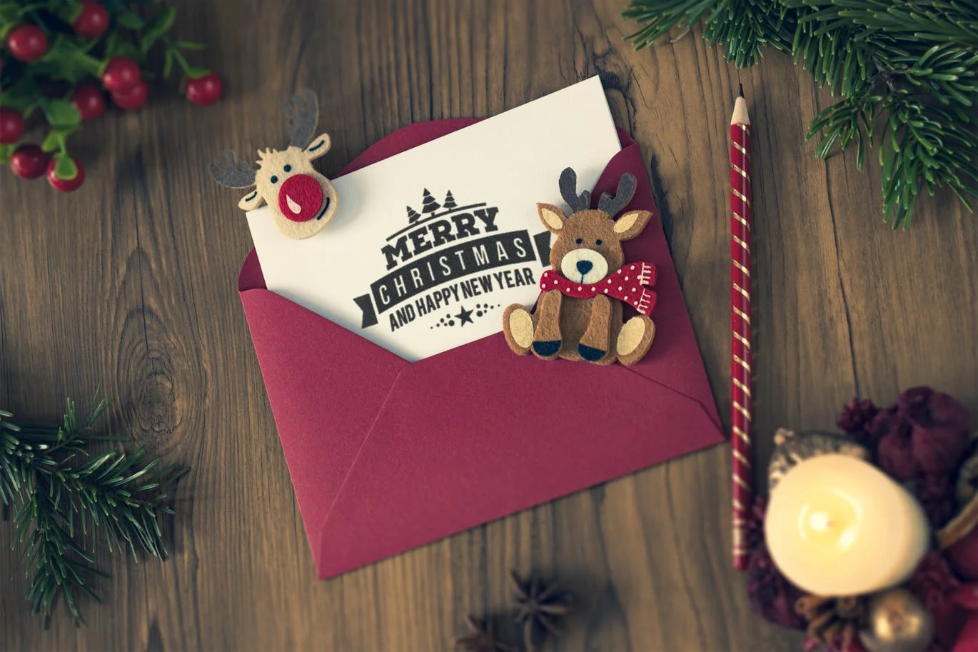 Christmas letter mockup
