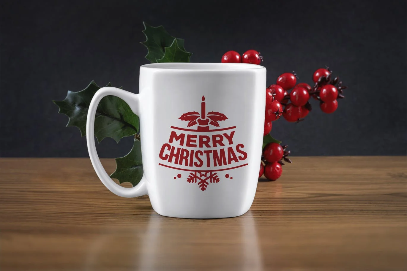Christmas mug mockup
