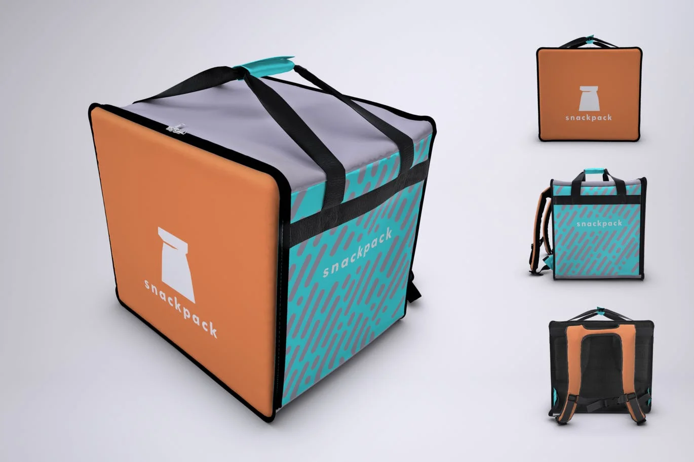 Food Delivery Backpack Mock-Up