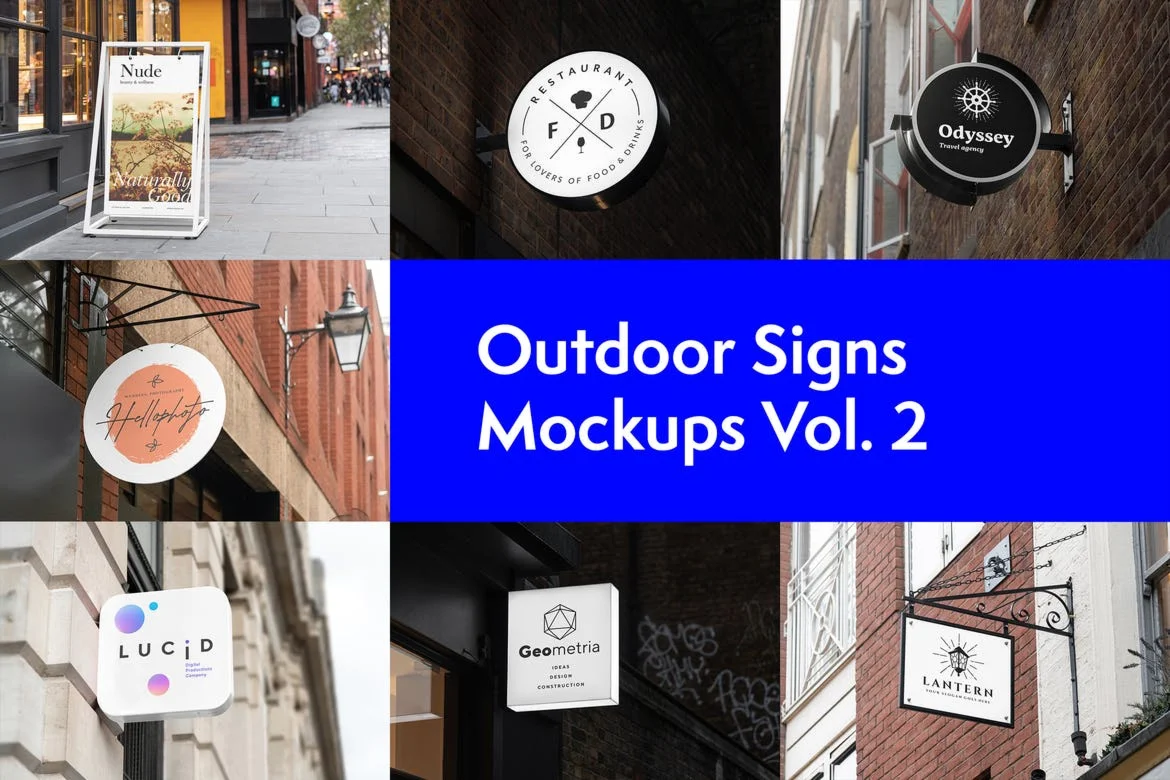 Outdoor Signs Mockups Vol. 2