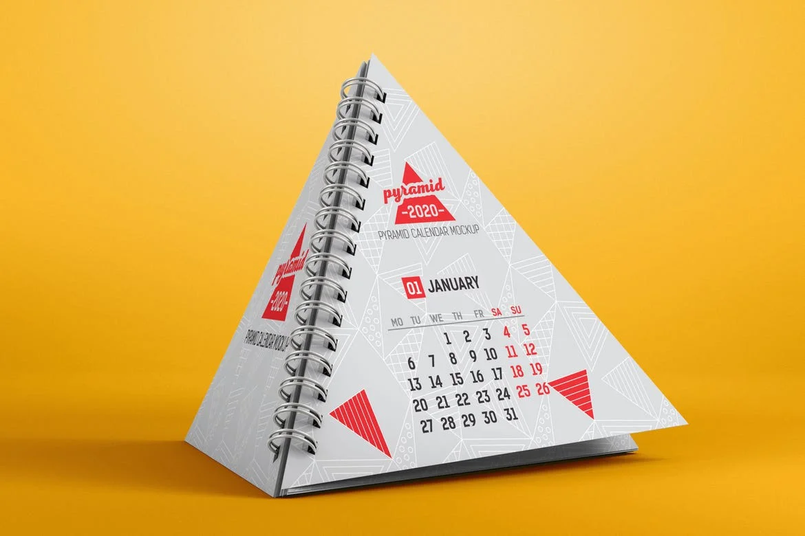 Pyramid Calendar Mockup