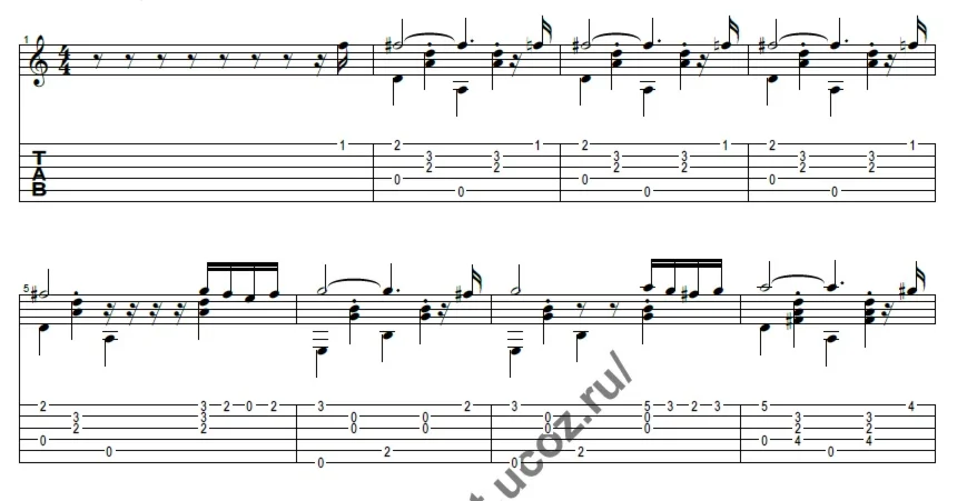 Сиртаки. Танец. Табулатура.