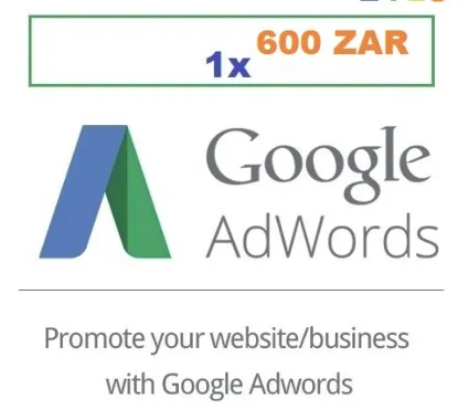 Купон, промокод Google Ads (Adwords) 600R/200R Ю.Африка