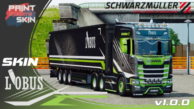 LOBUS Scania S Schwarzmuller trailers