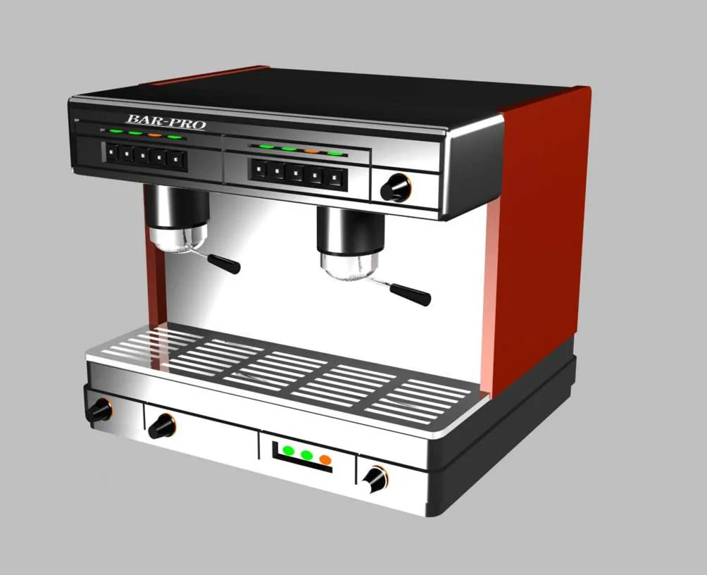 Модель профессиональной кофемашины без текстур 3D max 7