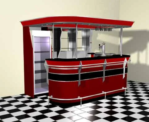 Брная стойка 3D MAX 7 (проект для выставки)