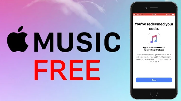 🎸APPLE MUSIC CODE FOR 4 MONTHS FREE MUSIC 🎶