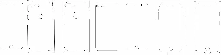 Base patterns of smartphones for cutting vinyl, protect