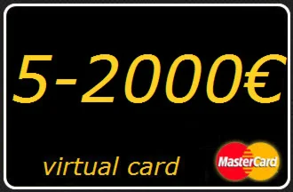 100-3000 € (EUR) виртуальная карта