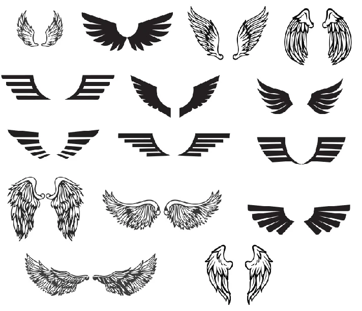 Angel Wings svg,cut files,silhouette clipart,vinyl file