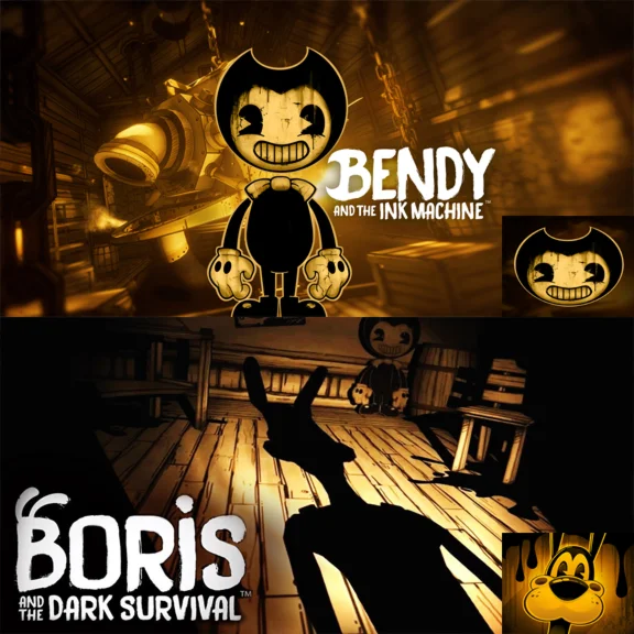 Bendy and the Ink Machine + Boris and the Dark Survival
