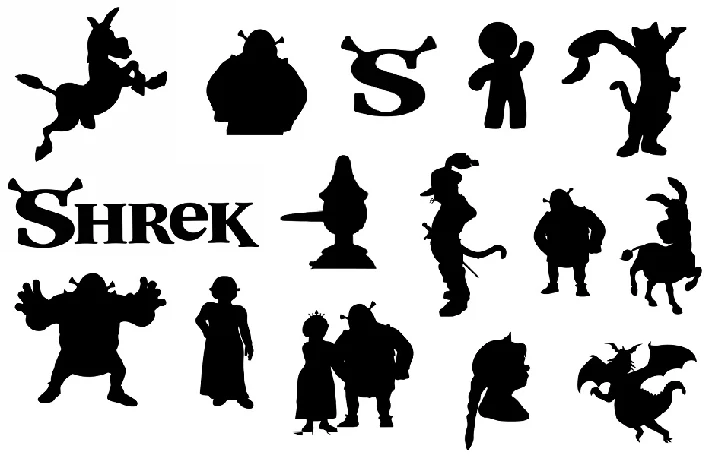 Shrek svg,cut files,silhouette clipart,vinyl files,vect