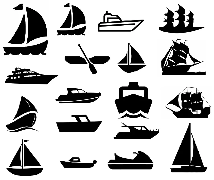 Boats svg,cut files,silhouette clipart,vinyl files,vect