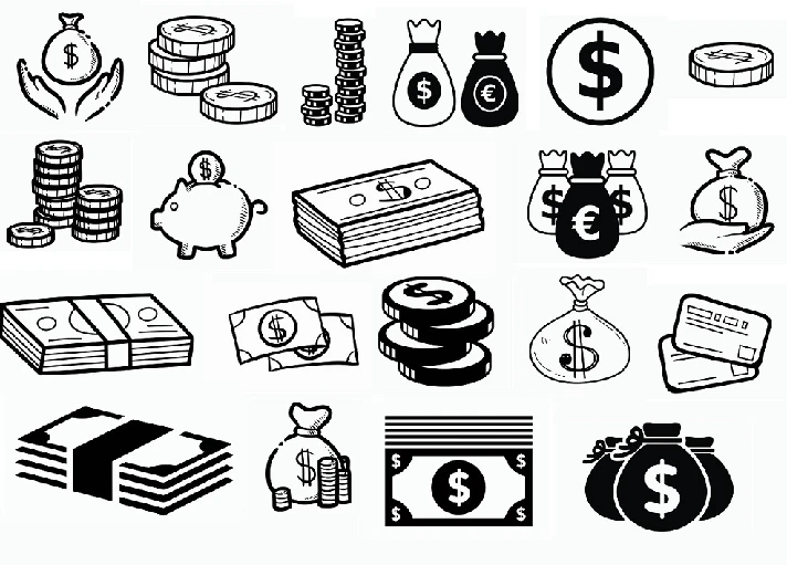 Money svg,cut files,silhouette clipart,vinyl files,vect