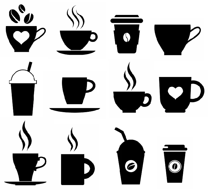 Coffee Cup svg,cut files,silhouette clipart,vinyl files